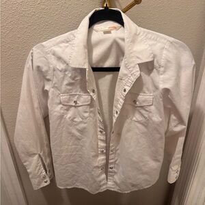 White Snap-Front Western Shirt